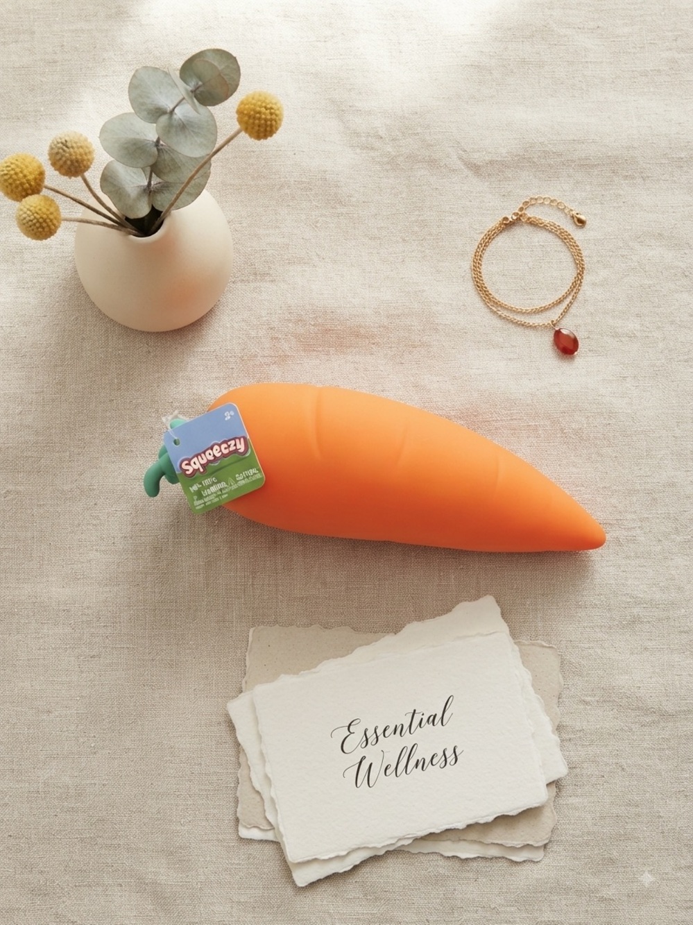 Squeeze Orange Carrot Kids Hair Accessory Plush Squeeze